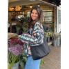 imageOmoone Womens Cropped Quilted Jacket Floral Printed LightWeight Padded Puffer Cardigan Coat OutwearDark Blue