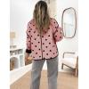 imageOmoone Womens Cropped Quilted Jacket Floral Printed LightWeight Padded Puffer Cardigan Coat OutwearPeach