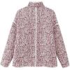 imageOmoone Womens Cropped Quilted Jacket Floral Printed LightWeight Padded Puffer Cardigan Coat OutwearRed
