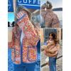 imageOmoone Womens Cropped Quilted Jacket Floral Printed LightWeight Padded Puffer Cardigan Coat OutwearYellow