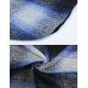 imageOmoone Womens Flannel Plaid Shacket Fall Oversized Long Button Down Shirt Jacket ShacketsBlue