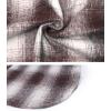 imageOmoone Womens Flannel Plaid Shacket Fall Oversized Long Button Down Shirt Jacket ShacketsChocolate