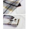 imageOmoone Womens Flannel Plaid Shacket Fall Oversized Long Button Down Shirt Jacket ShacketsLight Grey