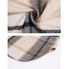 imageOmoone Womens Flannel Plaid Shacket Fall Oversized Long Button Down Shirt Jacket ShacketsWhite