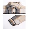 imageOmoone Womens Flannel Plaid Shacket Fall Oversized Long Button Down Shirt Jacket ShacketsWhite