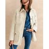 imageOmoone 2024 Winter Elegant Womens Pea Coat Mid Long Wool Coat Wool Blend Trench Coat with PocketsBeige