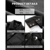 imageOmoone 2024 Winter Elegant Womens Pea Coat Mid Long Wool Coat Wool Blend Trench Coat with PocketsBlack