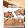 imageOmoone 2024 Winter Elegant Womens Pea Coat Mid Long Wool Coat Wool Blend Trench Coat with PocketsCamel