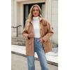 imageOmoone 2024 Winter Elegant Womens Pea Coat Mid Long Wool Coat Wool Blend Trench Coat with PocketsCamel