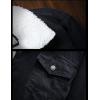 imageOmoone Mens Lapel Sherpa Fleece Lined Thicken Denim Jean Trucker Jacket CoatsBlack Fleece White