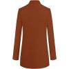 imageOmoone Womens Basic Stand Collar Slim Fit Jacket Pea Coat Notched Lapel Trench CoatCaramel