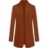 imageOmoone Womens Basic Stand Collar Slim Fit Jacket Pea Coat Notched Lapel Trench CoatCaramel