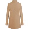 imageOmoone Womens Basic Stand Collar Slim Fit Jacket Pea Coat Notched Lapel Trench CoatKhaki