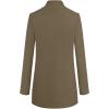 imageOmoone Womens Basic Stand Collar Slim Fit Jacket Pea Coat Notched Lapel Trench CoatMocha
