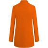 imageOmoone Womens Basic Stand Collar Slim Fit Jacket Pea Coat Notched Lapel Trench CoatOrange
