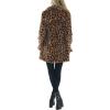 imageOmoone Womens Faux Fur Jackets Autumn Winter Leopard Coats Loose Fur Coat with PocketsBrown