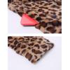 imageOmoone Womens Faux Fur Jackets Autumn Winter Leopard Coats Loose Fur Coat with PocketsBrown