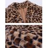 imageOmoone Womens Faux Fur Jackets Autumn Winter Leopard Coats Loose Fur Coat with PocketsBrown
