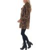 imageOmoone Womens Faux Fur Jackets Autumn Winter Leopard Coats Loose Fur Coat with PocketsBrown