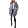 imageOmoone Womens Faux Fur Jackets Autumn Winter Leopard Coats Loose Fur Coat with PocketsLeopardwhite