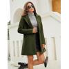 imageOmoone Womens Long Sleeve Slim Fit Warm Winter Wool Blend Pea Coat OvercoatArmygreen