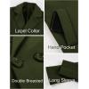 imageOmoone Womens Long Sleeve Slim Fit Warm Winter Wool Blend Pea Coat OvercoatArmygreen