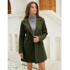 imageOmoone Womens Long Sleeve Slim Fit Warm Winter Wool Blend Pea Coat OvercoatArmygreen