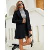 imageOmoone Womens Long Sleeve Slim Fit Warm Winter Wool Blend Pea Coat OvercoatBlack
