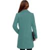 imageOmoone Womens Long Sleeve Slim Fit Warm Winter Wool Blend Pea Coat OvercoatCyan