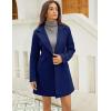 imageOmoone Womens Long Sleeve Slim Fit Warm Winter Wool Blend Pea Coat OvercoatNavy