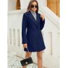 imageOmoone Womens Long Sleeve Slim Fit Warm Winter Wool Blend Pea Coat OvercoatNavy