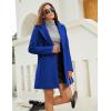 imageOmoone Womens Long Sleeve Slim Fit Warm Winter Wool Blend Pea Coat OvercoatRoyalblue