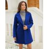imageOmoone Womens Long Sleeve Slim Fit Warm Winter Wool Blend Pea Coat OvercoatRoyalblue