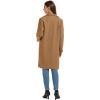 imageOmoone Womens Notched Lapel Wool Coats Mid Long Button Pea Coats Warm Thicken Trench JacketCamel