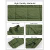 imageOmoone Womens Quilted Puffer Jacket Zip Up Oversized Lightweight Padded Down Coat OuterwearArmy Green