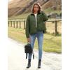 imageOmoone Womens Quilted Puffer Jacket Zip Up Oversized Lightweight Padded Down Coat OuterwearArmy Green
