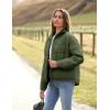 imageOmoone Womens Quilted Puffer Jacket Zip Up Oversized Lightweight Padded Down Coat OuterwearArmy Green