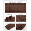 imageOmoone Womens Quilted Puffer Jacket Zip Up Oversized Lightweight Padded Down Coat OuterwearBrown