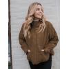 imageOmoone Womens Quilted Puffer Jacket Zip Up Oversized Lightweight Padded Down Coat OuterwearBrown