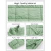 imageOmoone Womens Quilted Puffer Jacket Zip Up Oversized Lightweight Padded Down Coat OuterwearLightgreen