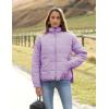 imageOmoone Womens Quilted Puffer Jacket Zip Up Oversized Lightweight Padded Down Coat OuterwearLightpurple