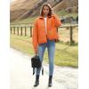 imageOmoone Womens Quilted Puffer Jacket Zip Up Oversized Lightweight Padded Down Coat OuterwearOrange