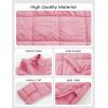 imageOmoone Womens Quilted Puffer Jacket Zip Up Oversized Lightweight Padded Down Coat OuterwearPink
