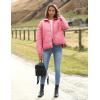 imageOmoone Womens Quilted Puffer Jacket Zip Up Oversized Lightweight Padded Down Coat OuterwearPink