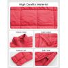 imageOmoone Womens Quilted Puffer Jacket Zip Up Oversized Lightweight Padded Down Coat OuterwearRed