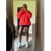 imageOmoone Womens Quilted Puffer Jacket Zip Up Oversized Lightweight Padded Down Coat OuterwearRed