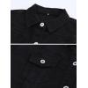 imageOmoone Womens Summer Short Sleeve Slim Crop Denim Trucker Jacket Jean Coat TopsBlack