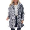 imageOmoone Womens Faux Fur Jackets Autumn Winter Leopard Coats Loose Fur Coat with PocketsLeopardwhite