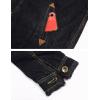 imageOmoone Mens Faux Fur Collar Sherpa Fleece Lined Distressed Denim Trucker JacketBlack