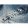 imageOmoone Mens Faux Fur Collar Sherpa Fleece Lined Distressed Denim Trucker JacketBlue